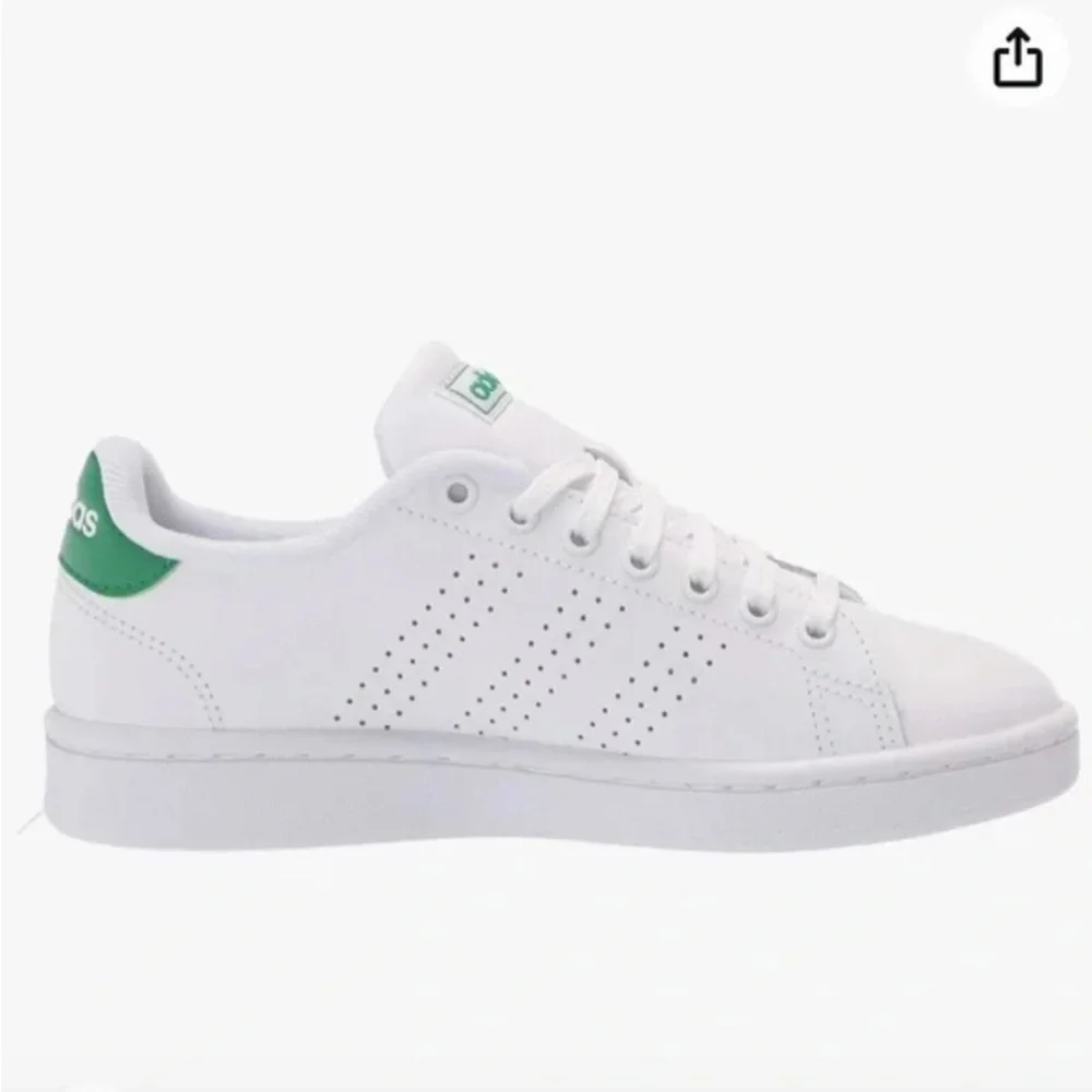 New Adidas advantage Classic White and Green sneaker Shoes size 6 - Picture 3 of 9